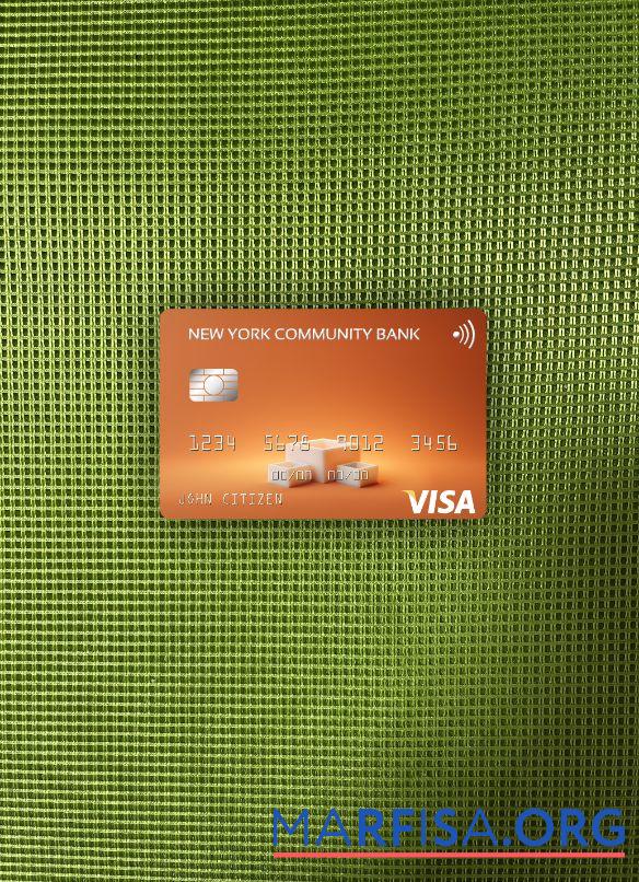 Downloadable USA New York Community Bank visa card photolook front template